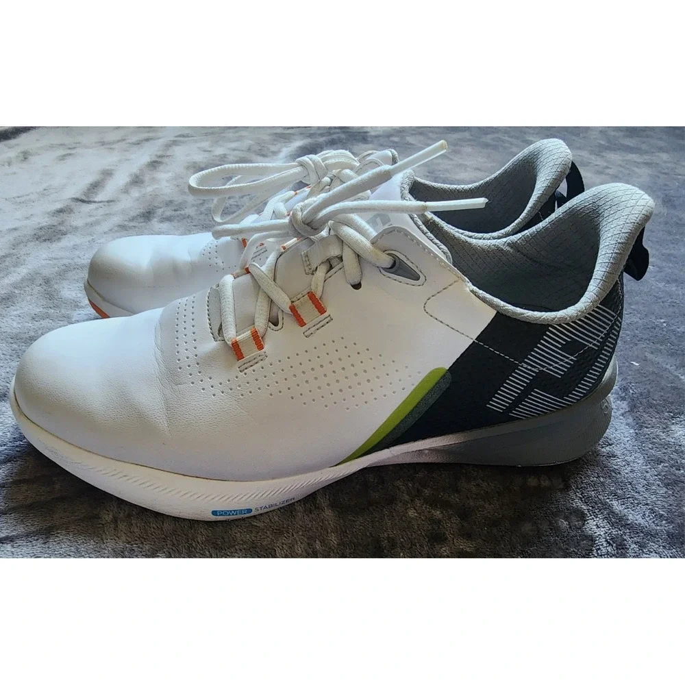 FootJoy Fuel Power Stabilizer Mens Golf Shoes White Black 55443 Size 8 M